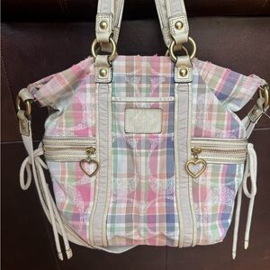 Coach Poppy Daisy Madras 2way Shoulder Bag